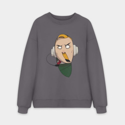 Мужской свитшот oversize без начеса хлопок Заикающийся радист Морзе из Каламбур: Крутое пике 