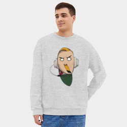 Мужской свитшот oversize без начеса хлопок Заикающийся радист Морзе из Каламбур: Крутое пике - фото 2