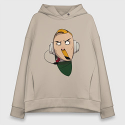 Женское худи Oversize хлопок Заикающийся радист Морзе из Каламбур: Крутое пике 