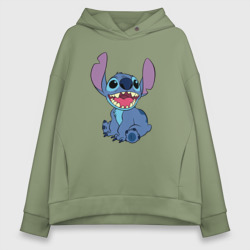 Женское худи Oversize хлопок Стич эксперемент 626