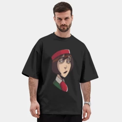 Мужская футболка Oversize хлопок premium Невозмутимая Стюардесса из Каламбур: Крутое пике - фото 2