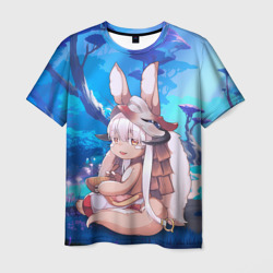 Мужская футболка 3D Nanachi in night forest 