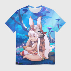 Мужская футболка 3D Nanachi in night forest 