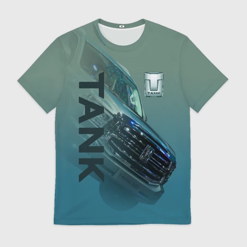 Мужская футболка 3D с принтом Tank 500, вид спереди #2