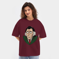 Женская футболка Oversize хлопок texturе Дринкинс из Каламбур: Крутое пике - фото 2