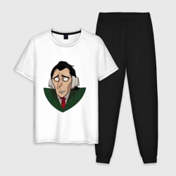Мужская пижама с белой футболкой хлопок Дринкинс из Каламбур: Крутое пике