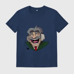 Мужская футболка хлопок Неунывающий Командор из Каламбур: Крутое пике