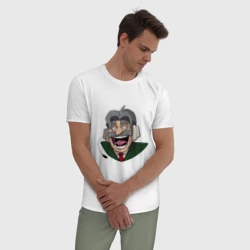 Мужская пижама с белой футболкой хлопок Неунывающий Командор из Каламбур: Крутое пике - фото 2