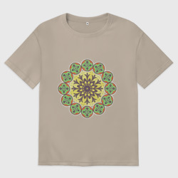 Женская футболка хлопок Oversize Готическая снежинка