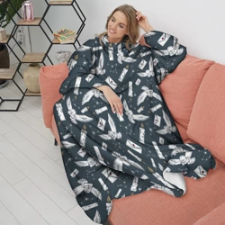 Плед с рукавами Гарри Поттер - паттерн c Буклей и письмом - фото 2