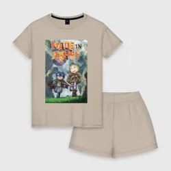 Женская пижама с шортиками хлопок Созданный в бездне - Рег и Рико