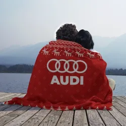 Плед 3D Новогодний Audi с оленями - фото 2