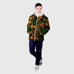 Мужская куртка 3D Новогодние игрушки на ветках - фото 2