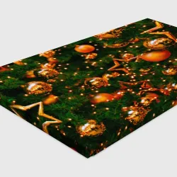 Холст прямоугольный Новогодние игрушки на ветках - фото 2