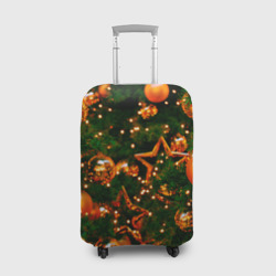 Чехол для чемодана 3D Новогодние игрушки на ветках