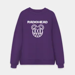 Мужской свитшот oversize без начеса хлопок Radiohead - logo