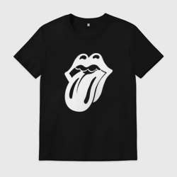 Мужская футболка хлопок Rolling Stones - white logo