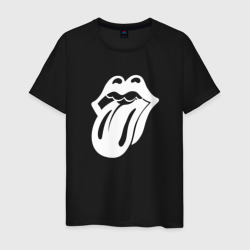 Мужская футболка хлопок Rolling Stones - white logo