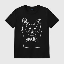 Мужская футболка хлопок Skrillex - cat rock
