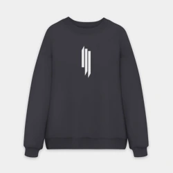 Мужской свитшот oversize без начеса хлопок Skrillex - logo