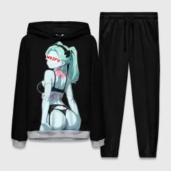 Женский костюм с толстовкой 3D Rebecca waifu - Cyberpunk 