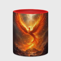 Кружка с полной запечаткой Птица Феникс возрождается в пламени костра - фото 2