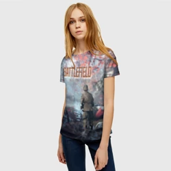 Женская футболка 3D Battlefield сражение - фото 2