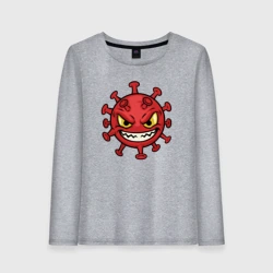 Женский лонгслив хлопок Коварный вирус