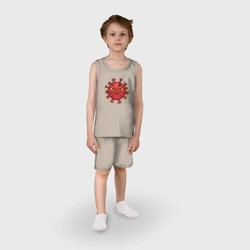 Детская пижама с шортами хлопок Хмурый вирус - фото 2