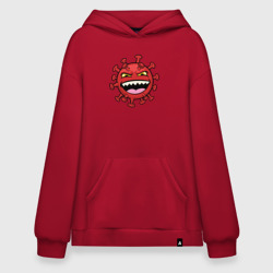 Худи SuperOversize хлопок Смеющийся вирус
