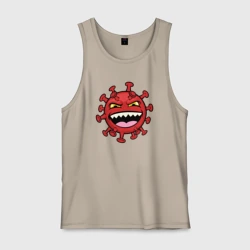 Мужская майка хлопок Смеющийся вирус