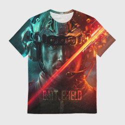 Мужская футболка 3D Battlefield солдат