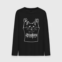 Мужской лонгслив хлопок Stigmata - cat rock