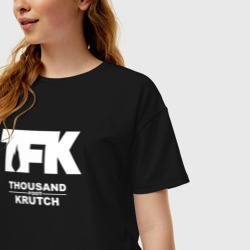 Женская футболка хлопок Oversize Thousand Foot Krutch - logo - фото 2