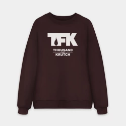 Мужской свитшот oversize без начеса хлопок Thousand Foot Krutch - logo