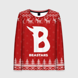 Женский лонгслив 3D Новогодний Beastars с оленями