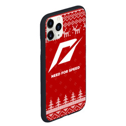 Чехол для iPhone 11 Pro Max матовый Новогодний Need for Speed с оленями - фото 2
