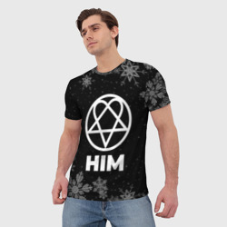 Мужская футболка 3D Снежный HIM - фото 2