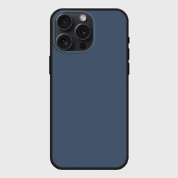 Чехол силиконовый для Apple iPhone 15 Pro Мax матовый Черничный с оттенками асфальтного и изумрудного