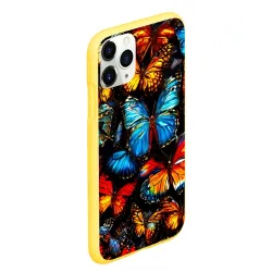 Чехол для iPhone 11 Pro Max матовый Куча бабочек - фото 2