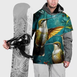 Накидка на куртку 3D Три птички колибри