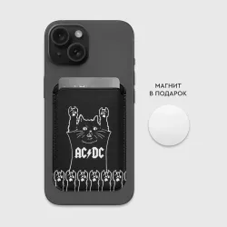 Картхолдер Magsafe магнитный AC DC: cat rock - фото 2