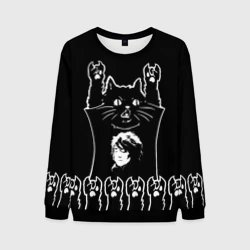 Мужской свитшот 3D Земфира - рок кот