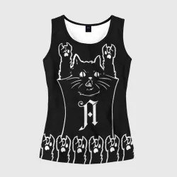 Женская майка 3D Architects - кот рок
