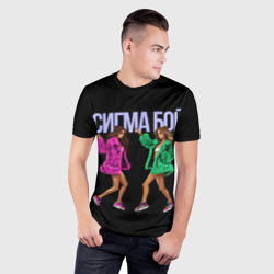 Мужская футболка 3D Slim Сигма бой танцуют девушки - фото 2
