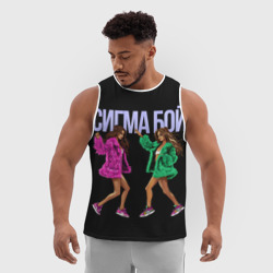 Мужская спортивная майка 3D Сигма бой танцуют девушки - фото 2