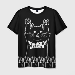 Мужская футболка 3D Black Sabbath: cat rock