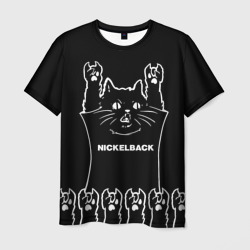 Мужская футболка 3D Nickelback: cat rock