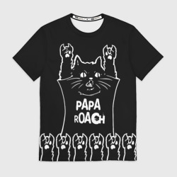 Мужская футболка 3D Papa Roach: cat rock