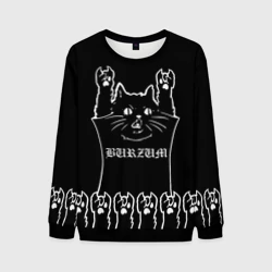 Мужской свитшот 3D Burzum: cat rock
